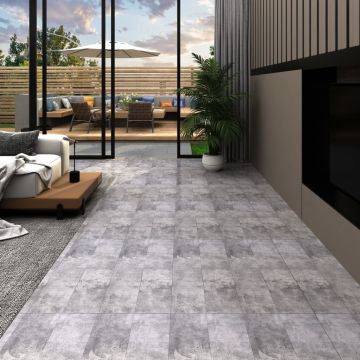 Gossi placi pardoseala autoadezive, maro ciment, 5,21 m2, 2 mm, pvc
