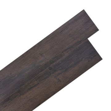 Gossi placi pardoseala autoadezive, maro inchis, 5,02 m2, 2 mm, pvc