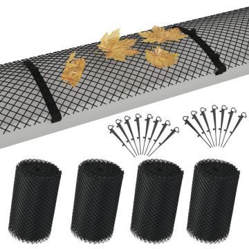 Gossi plasa de jgheab cu cleme, 4 buc., 1,08 ㎡, hdpe