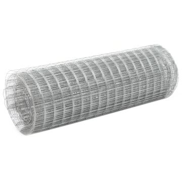 Gossi plasa de sarma gaini, argintiu, 25 x 0,5 m, otel galvanizat