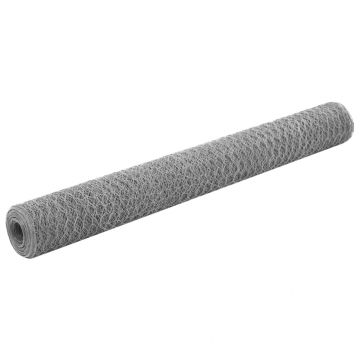 Gossi plasa de sarma gaini, argintiu, 25 x 1,2 m, otel galvanizat