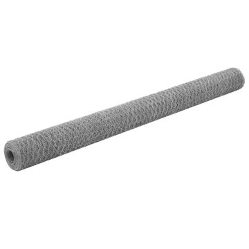 Gossi plasa de sarma gaini, argintiu, 25 x 1,5 m, otel galvanizat