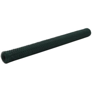 Gossi plasa de sarma gaini, verde, 25 x 1,5 m, otel cu invelis pvc