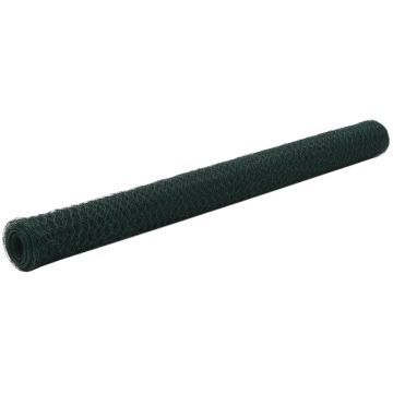 Gossi plasa de sarma gaini, verde, 25 x 1,5 m, otel cu invelis pvc