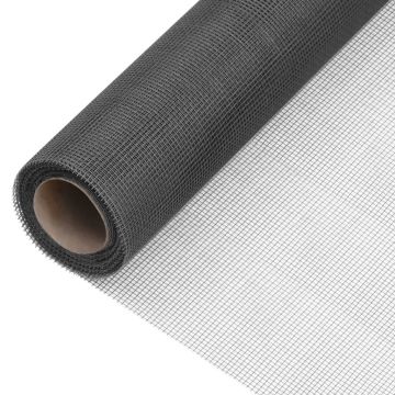Gossi plasa de sarma, negru, 112x1000 cm, fibra de sticla