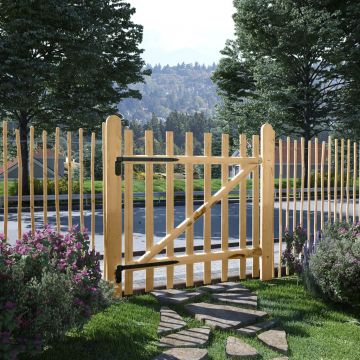 Gossi poarta de gard din lemn de alun 100 x 100 cm
