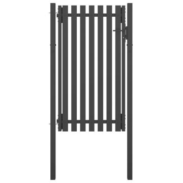 Gossi poarta de gard gradina, antracit, 1 x 2,25 m, otel