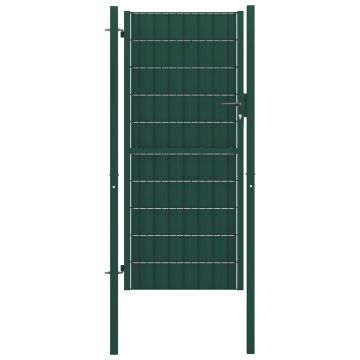 Gossi poarta de gard, verde, 100x124 cm, pvc si otel