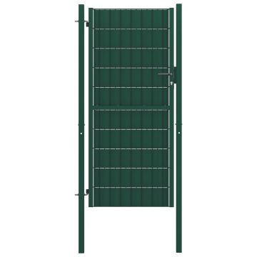 Gossi poarta de gard, verde, 100x204 cm, pvc si otel