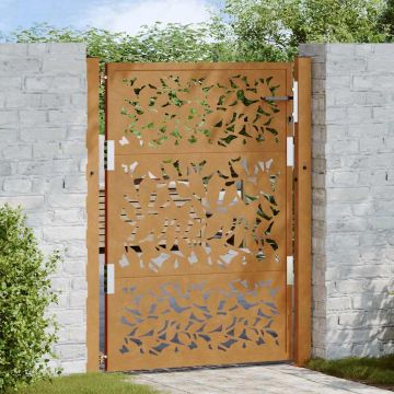 Gossi poarta de gradina design cu frunze otel rezistent la intemperii