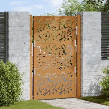 Gossi poarta de gradina design frunze de otel rezistent la intemperii