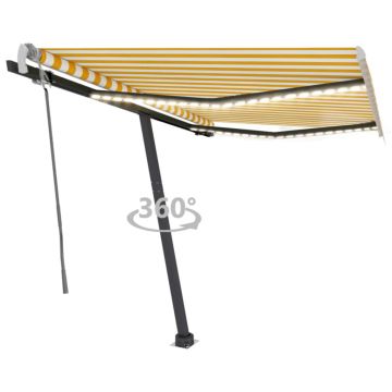 Gossi copertina retractabila manual cu led galben si alb 300x250 cm