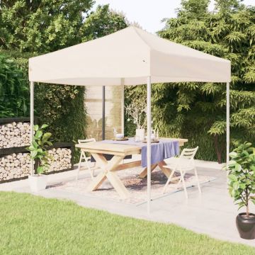 Gossi cort pliabil pentru petrecere, crem, 3x3 m