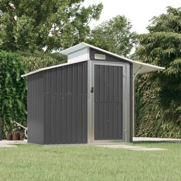 Gossi Șopron de gradina, antracit, 270x130x208,5 cm, otel galvanizat
