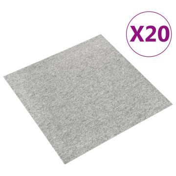 Gossi placi de pardoseala, 20 buc., gri deschis, 50 x 50 cm, 5 m2