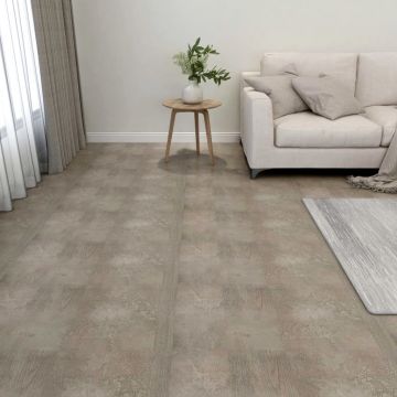 Gossi placi de pardoseala autoadezive, 55 buc., gri, pvc, 5,11 m2