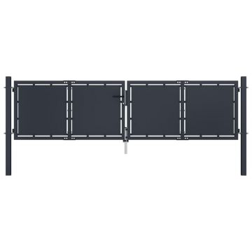 Gossi poarta de gradina, antracit, 300 x 100 cm, otel