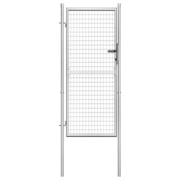 Gossi poarta de gradina, argintiu, 105 x 225 cm, otel galvanizat
