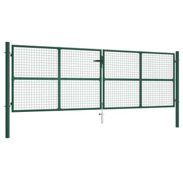 Gossi poarta de gradina din plasa, verde, 390 x 125 cm, otel