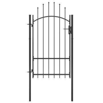 Gossi poarta de gradina, negru, 1 x 2,2 m, otel