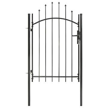 Gossi poarta de gradina, negru, 1 x 2 m, otel