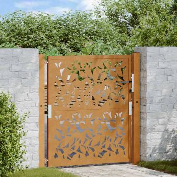 Gossi poarta gradina design cu frunze otel rezistente la intemperii