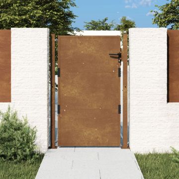 Gossi poarta pentru gradina, 105x155 cm, otel corten