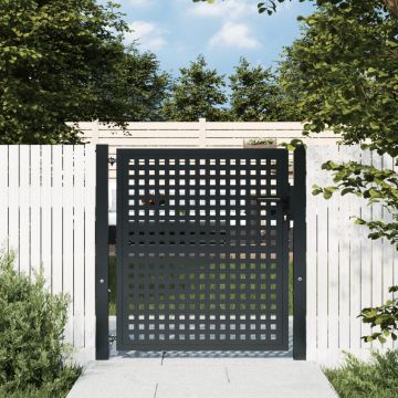 Gossi poarta pentru gradina, antracit, 105x150 cm, otel