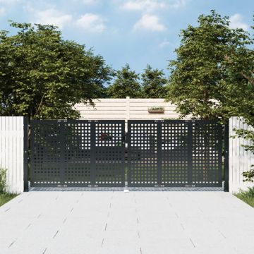 Gossi poarta pentru gradina, antracit, 300x150 cm, otel