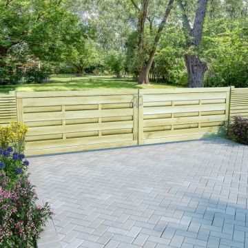 Gossi porti de gradina 2 buc. verde 150x75 cm lemn de pin tratat