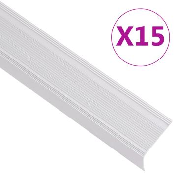 Gossi profile trepte forma l, 15 buc, argintiu, 100 cm, aluminiu
