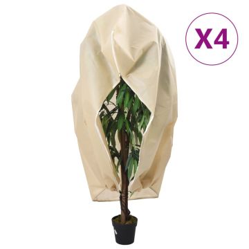 Gossi protectii fleece pentru plante, fermoar, 4 buc 70 g/m2 2,36x2 m