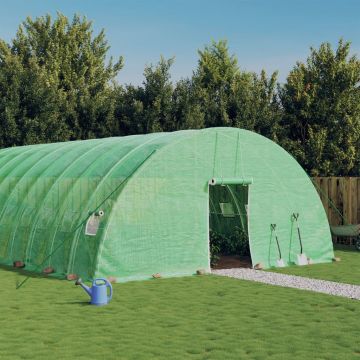 Gossi sera cu cadru din otel, verde, 108 m2, 18x6x2,85 m