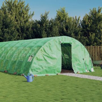 Gossi sera cu cadru din otel, verde, 110 m2, 22x5x2,3 m