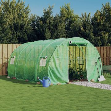 Gossi sera cu cadru din otel, verde, 12 m2, 4x3x2 m