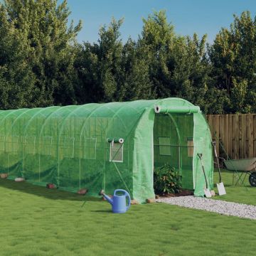 Gossi sera cu cadru din otel, verde, 36 m2, 18x2x2 m