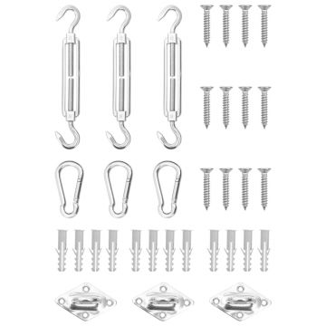 Gossi set de accesorii parasolar, 9 piese, otel inoxidabil