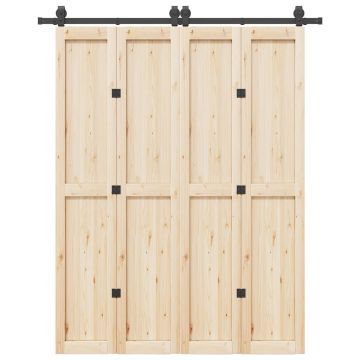 Gossi set feronerie pentru usa glisanta, negru, 183 cm, otel