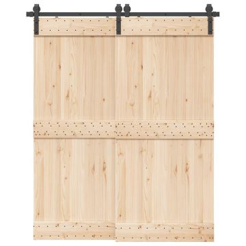Gossi set feronerie pentru usa glisanta, negru, 183 cm, otel