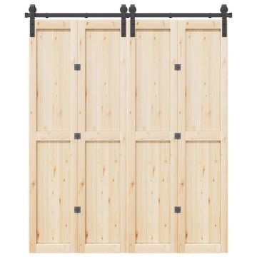 Gossi set feronerie pentru usa glisanta, negru, 183 cm, otel