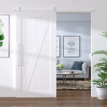 Gossi set feronerie pentru usi glisante, alb, 200 cm, otel