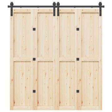 Gossi set feronerie pentru usi glisante, negru, 200 cm, otel