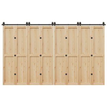 Gossi set feronerie pentru usi glisante, negru, 366 cm, otel