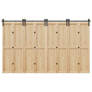 Gossi set feronerie pentru usi glisante, negru, 366 cm, otel