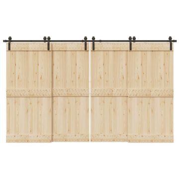 Gossi set feronerie pentru usi glisante, negru, 366 cm, otel