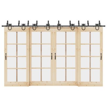 Gossi set feronerie pentru usi glisante, negru, 366 cm, otel