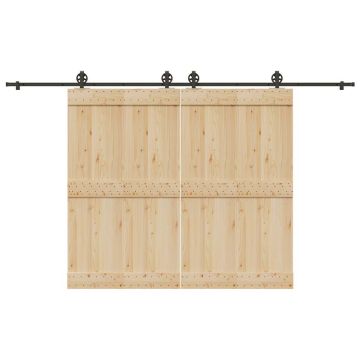 Gossi set feronerie pentru usi glisante, negru, 366 cm, otel