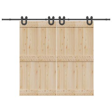 Gossi set feronerie pentru usi glisante, negru, 366 cm, otel