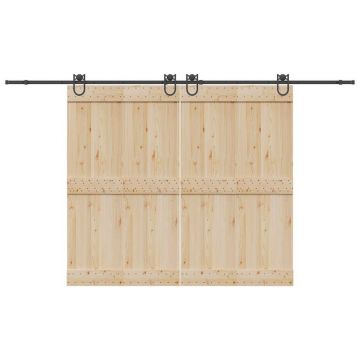 Gossi set feronerie pentru usi glisante, negru, 366 cm, otel