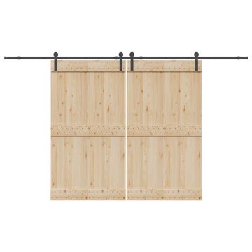 Gossi set feronerie pentru usi glisante, negru, 366 cm, otel